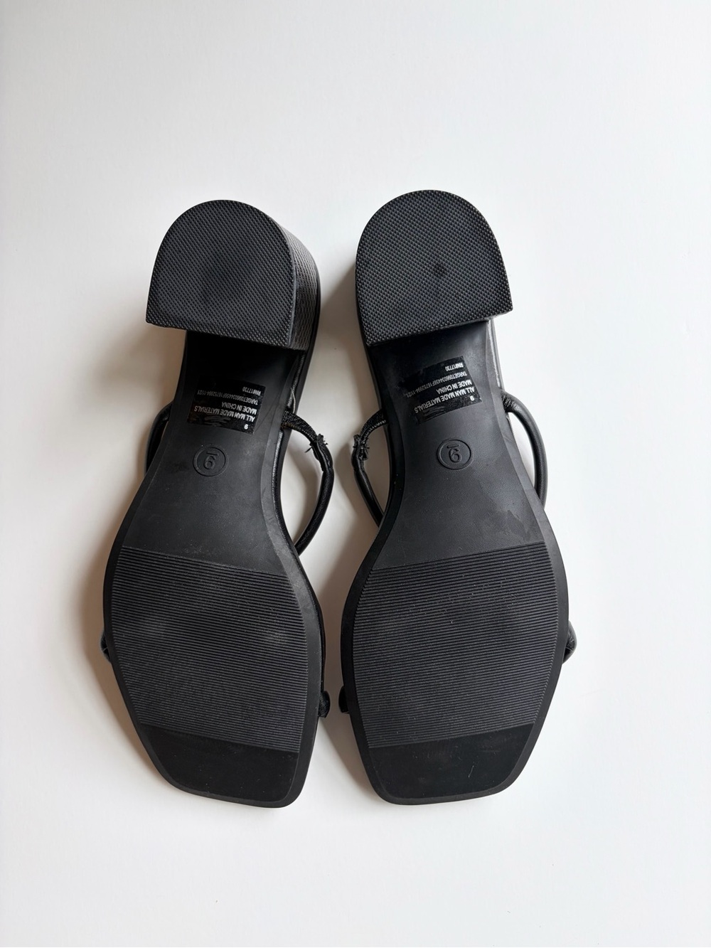 NWOT a new day Black Minimal Strappy Block Heel Mules - Picture 3 of 3